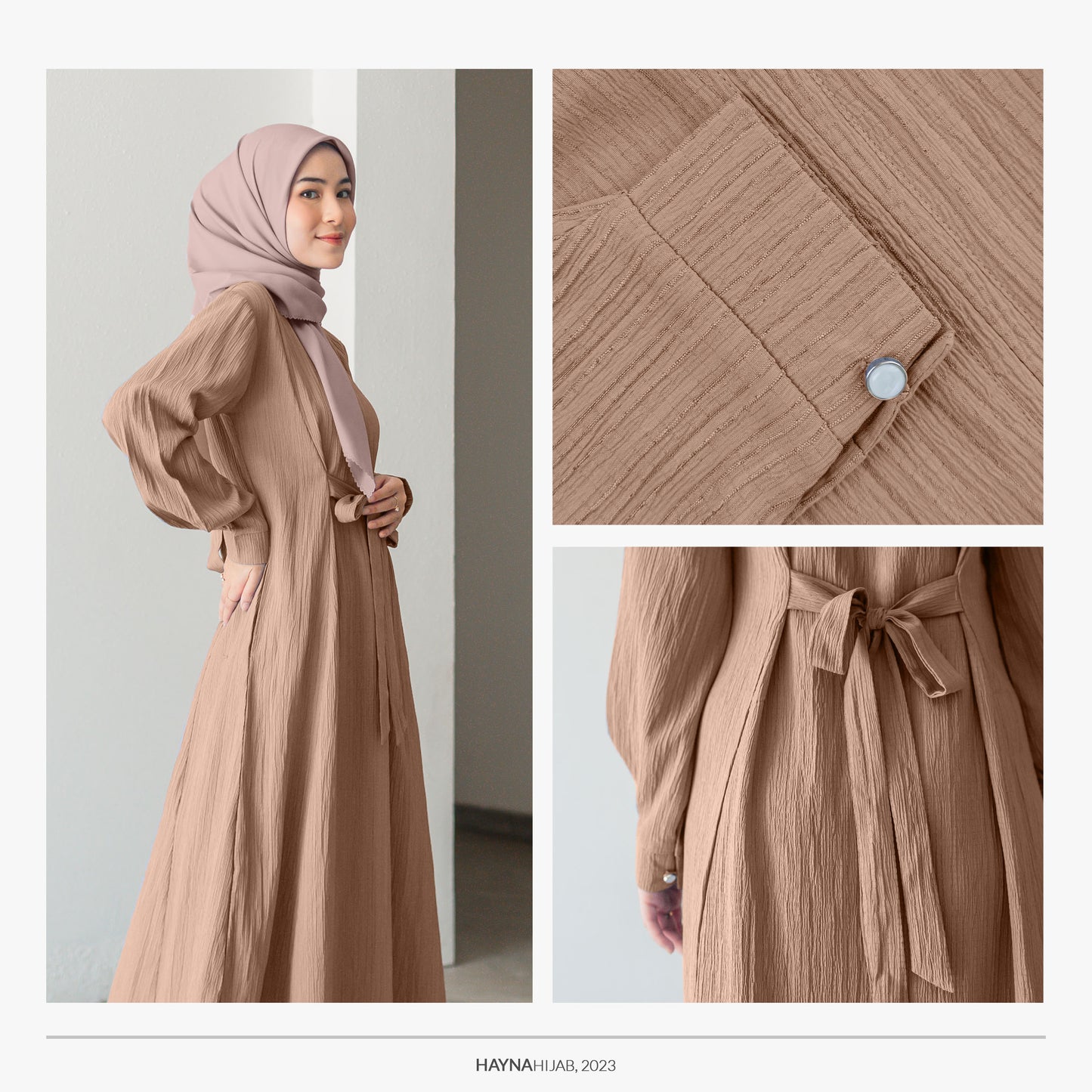 Gianna Midi Dress - Biscuit