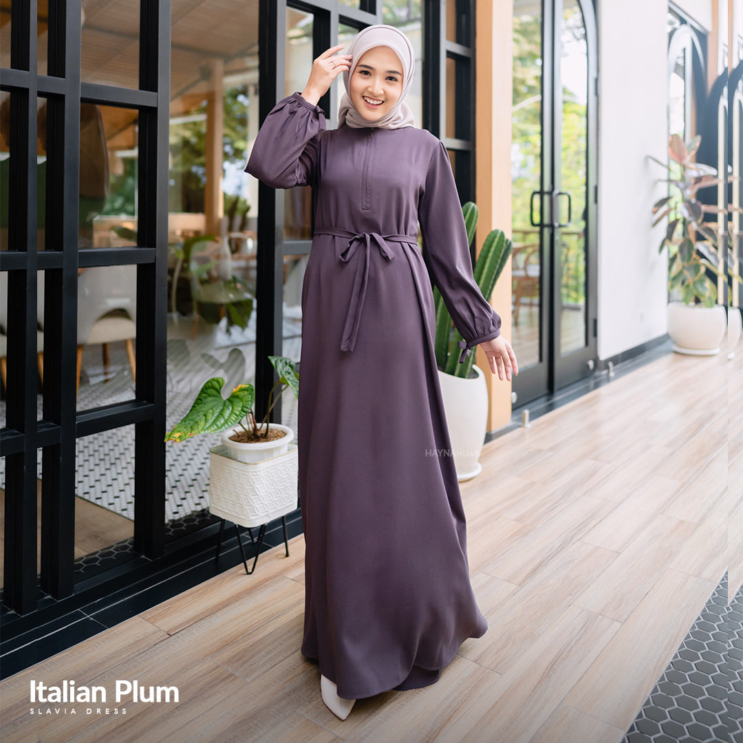 Slavia Dress - Italian Plum