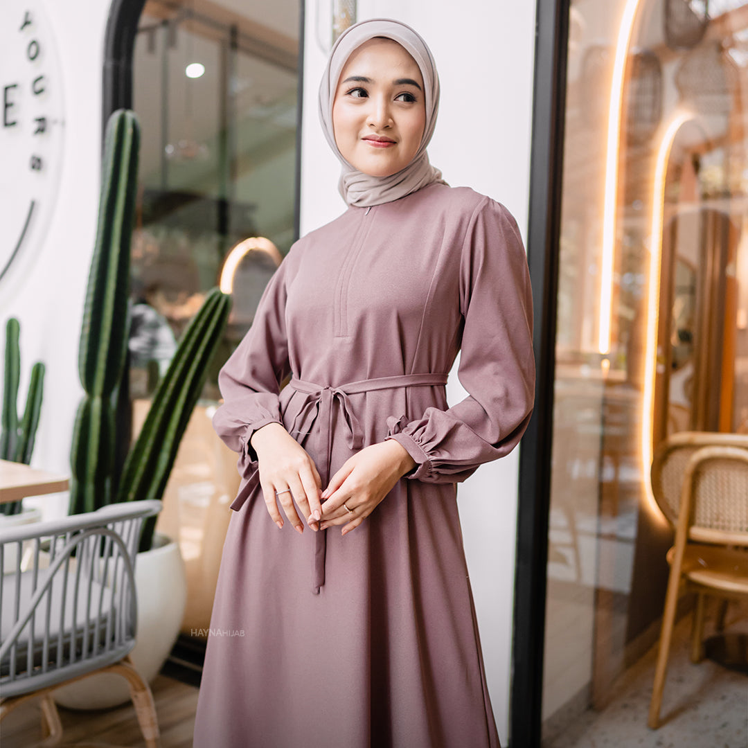 Slavia Dress - Rose Taupe