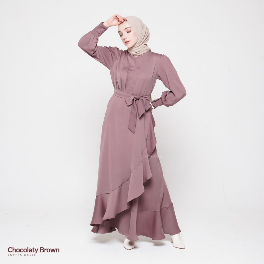 Sophia Dress – Chocolaty Brown