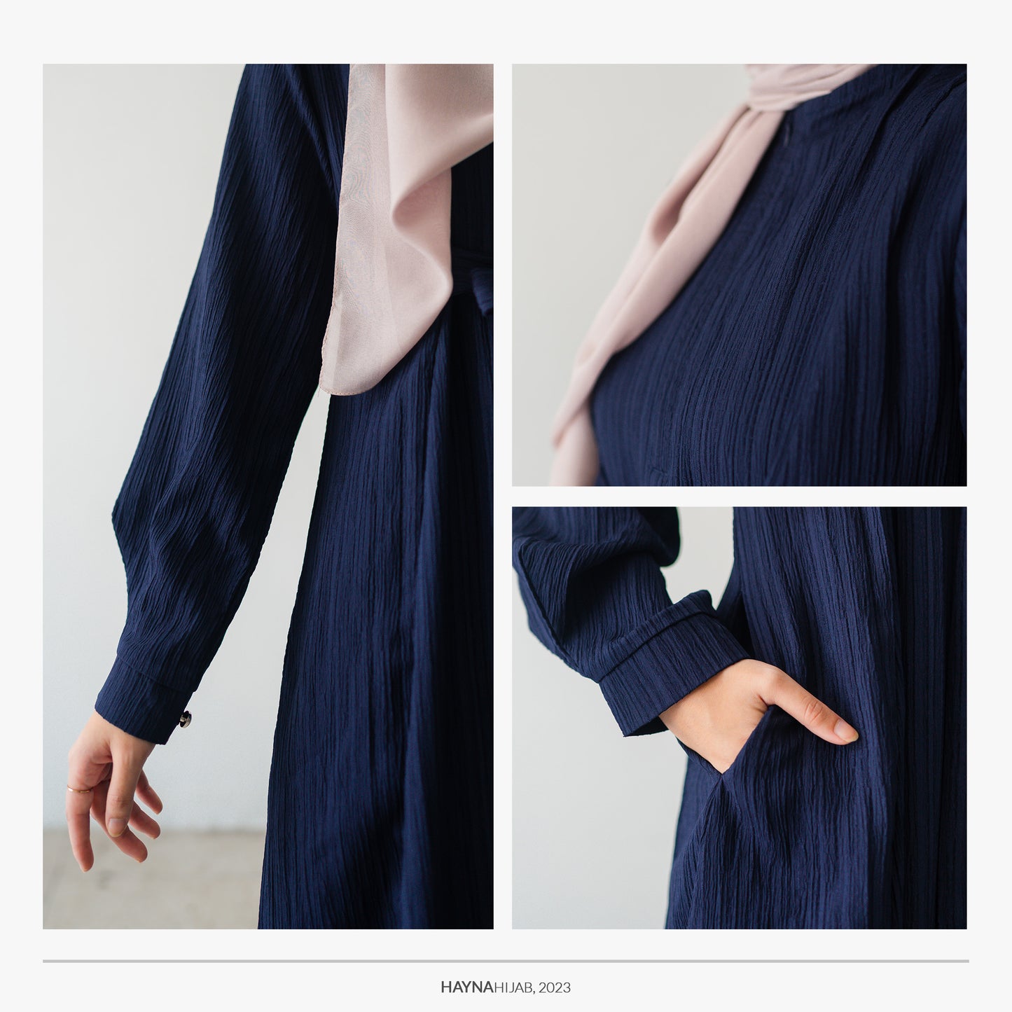 Gianna Midi Dress - Navy