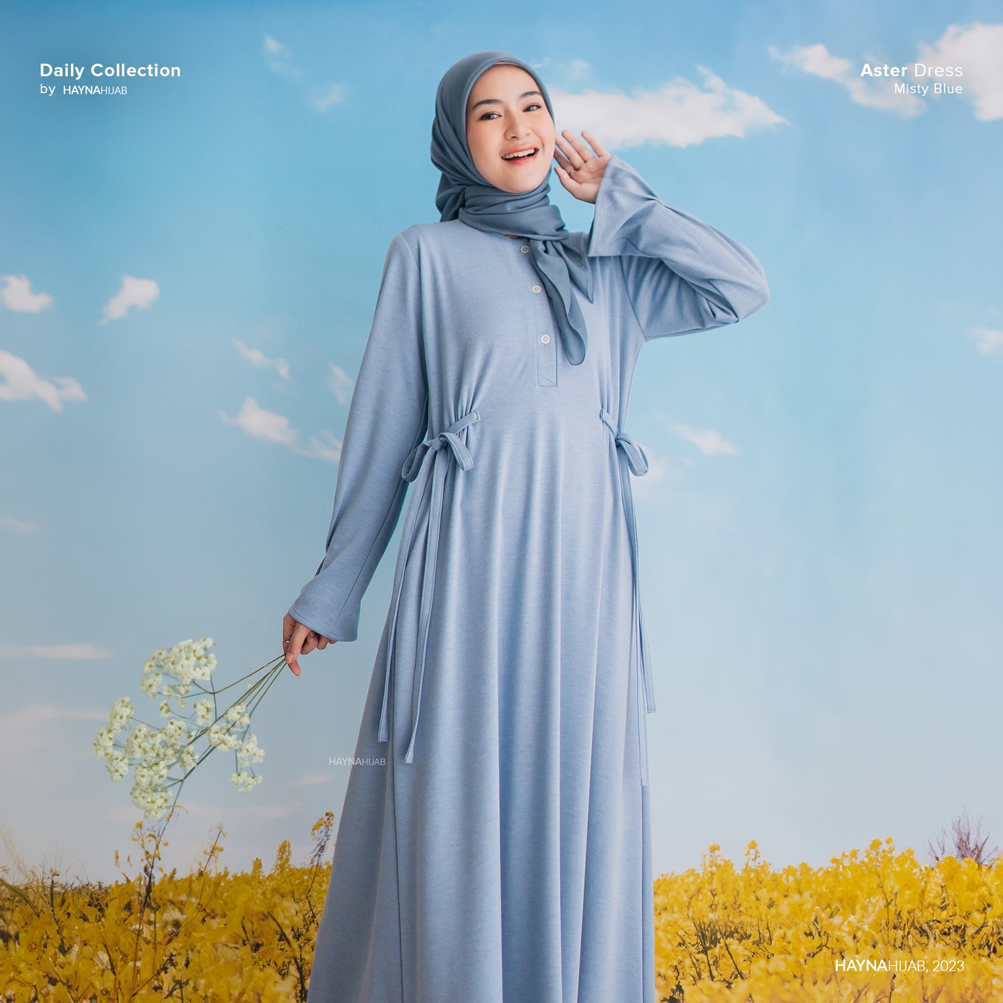 Aster Dress - Misty Blue