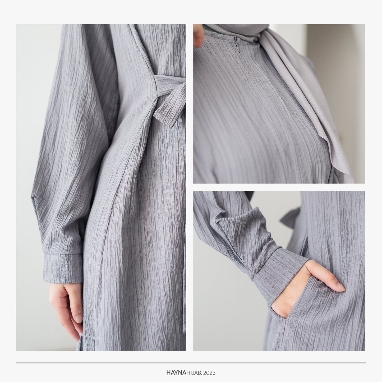 Gianna Midi Dress - Grey