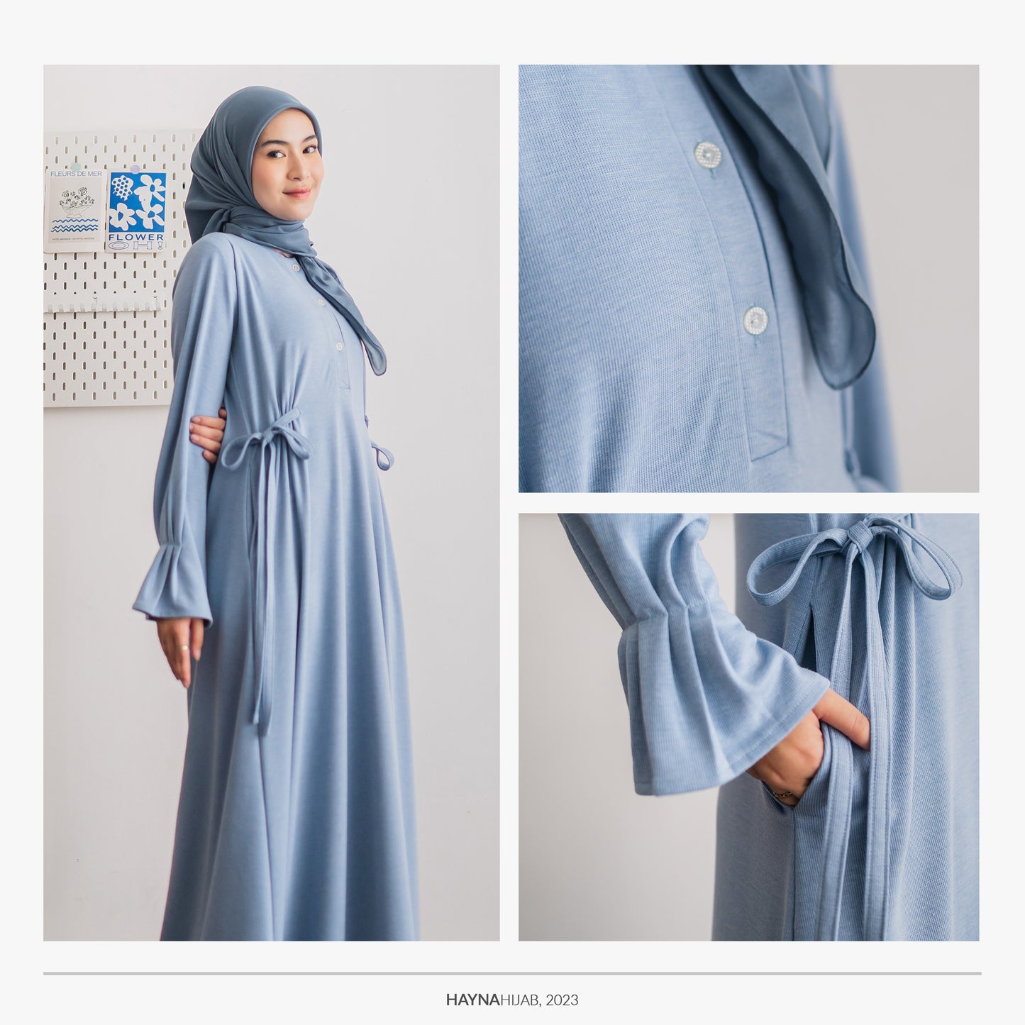 Aster Dress - Misty Blue