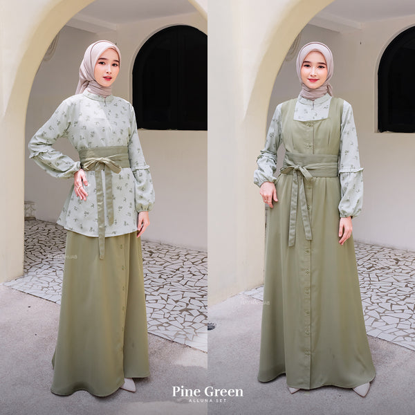 Alluna Dress - Pine Green 2.0