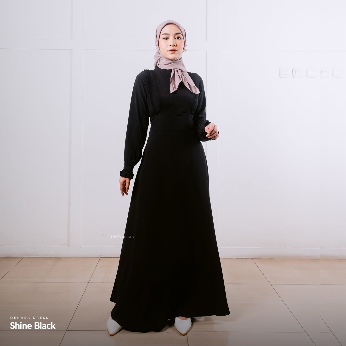 Denara Dress - Shine Black