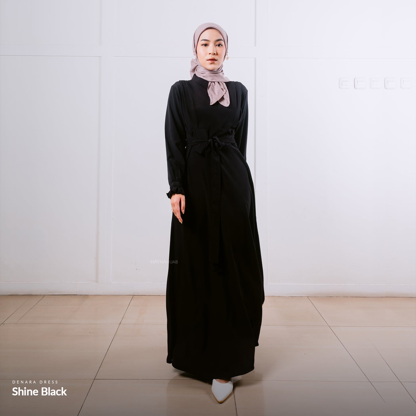 Denara Dress - Shine Black