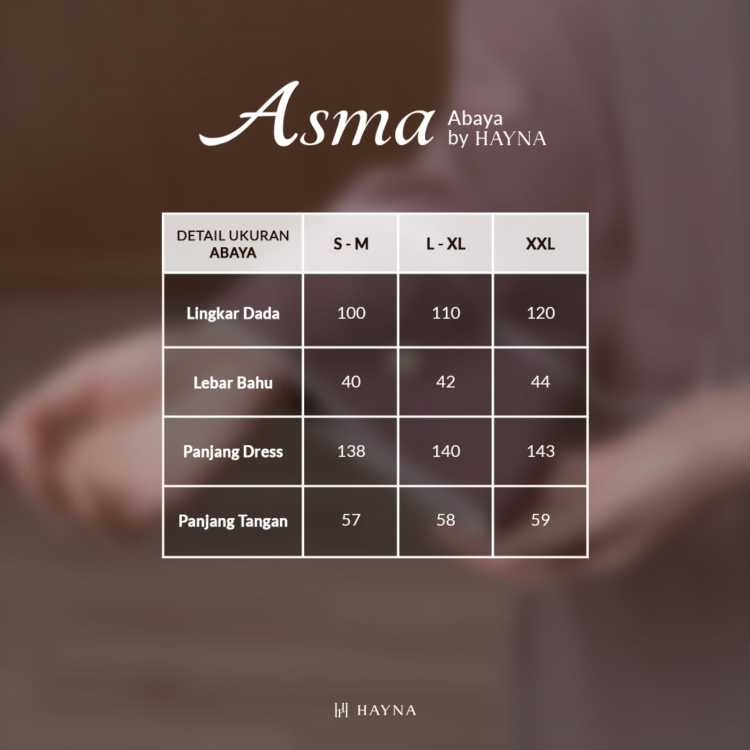 HAYNA Asma Abaya - All Colors