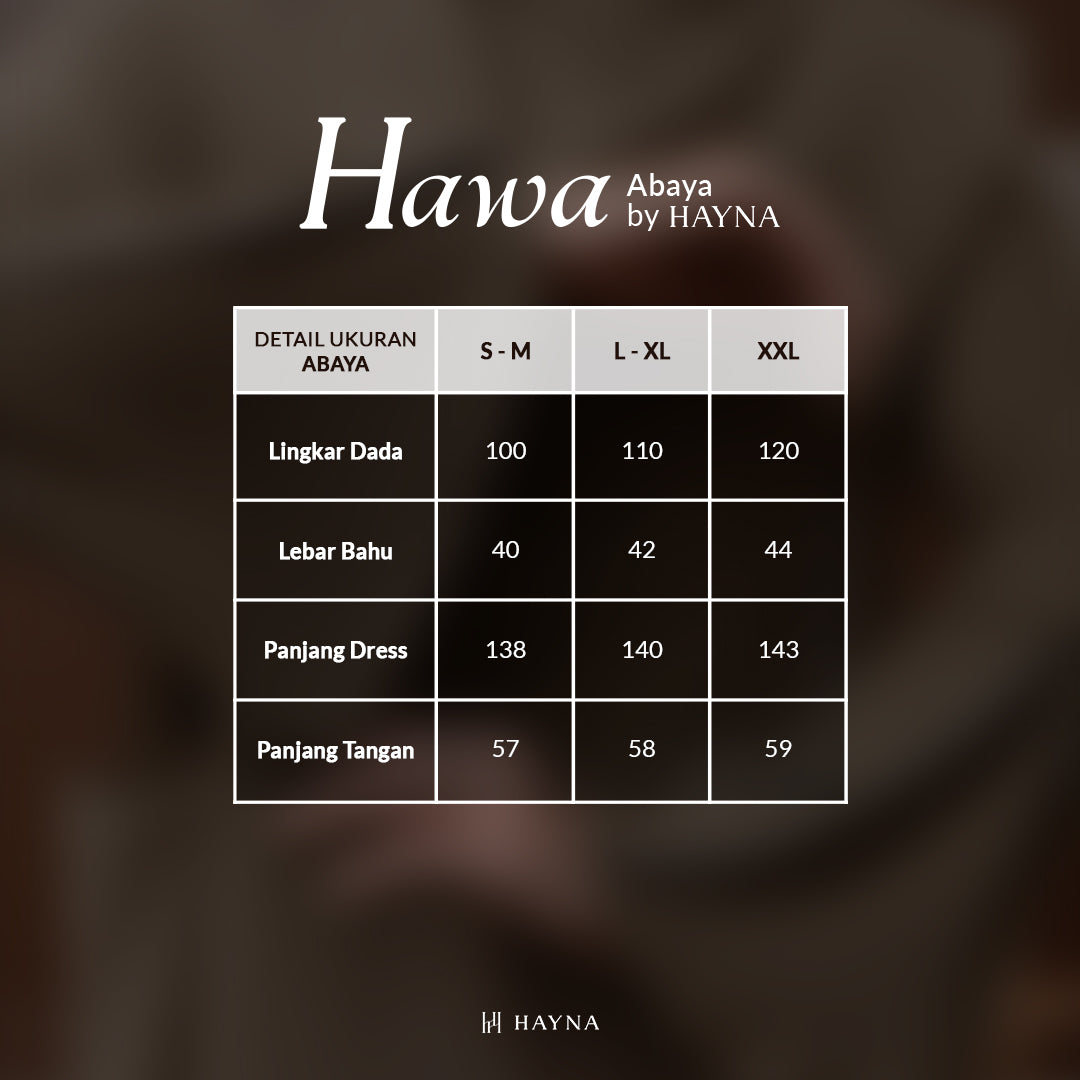HAYNA Hawa Abaya - All Colors
