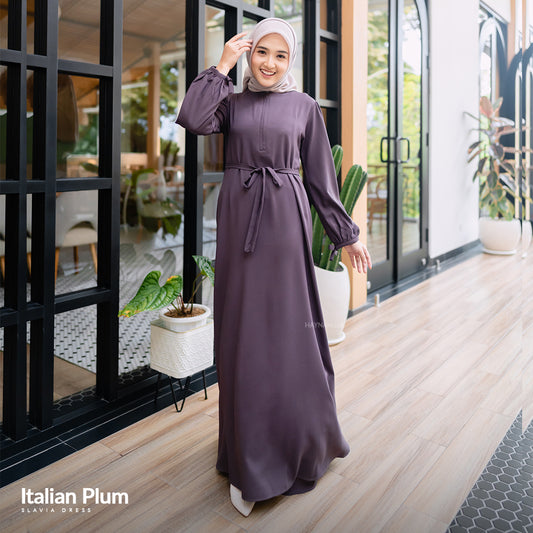Slavia Dress - Italian Plum