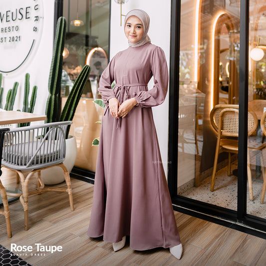 Slavia Dress - Rose Taupe