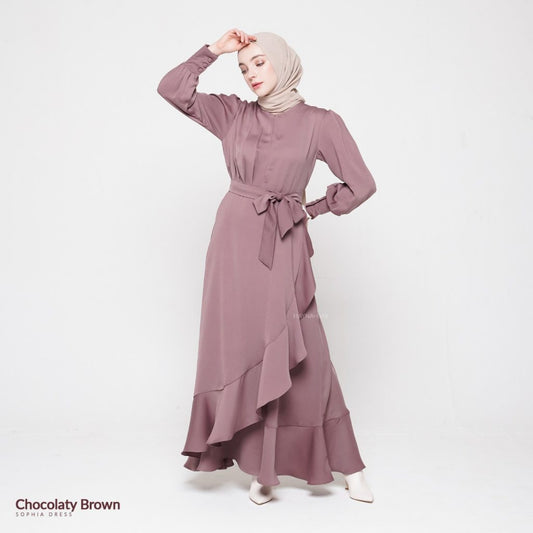 Sophia Dress – Chocolaty Brown