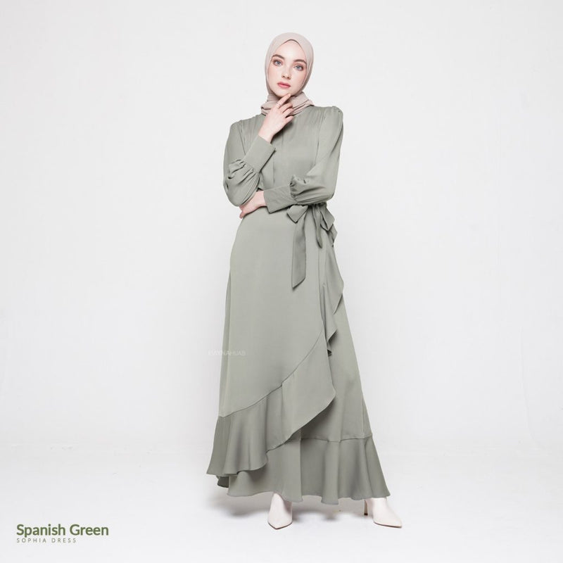 Sophia Dress – Spanish Green